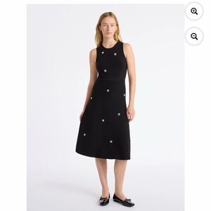 Free Assembly Women's Beaded Sleeveless Midi Sweater Dress, Size L